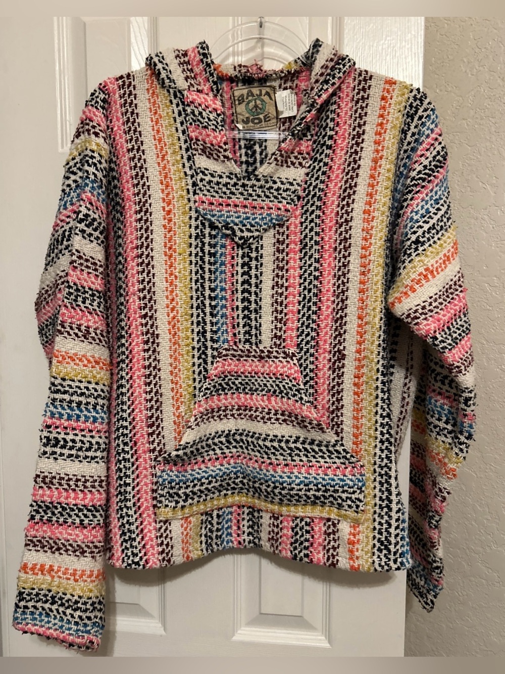 Striped Multicolor Baja Hoodie Sweater